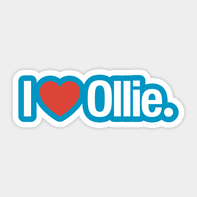 I HEART Ollie. Sticker by TheAllGoodCompany